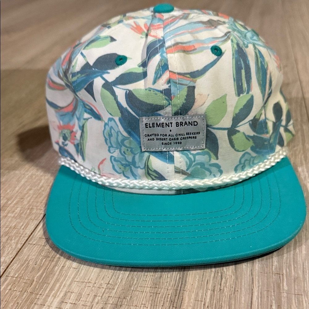 Element Kids Tropical Floral Hat - Teal and White